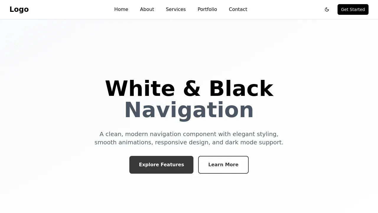 White & Black Navigation