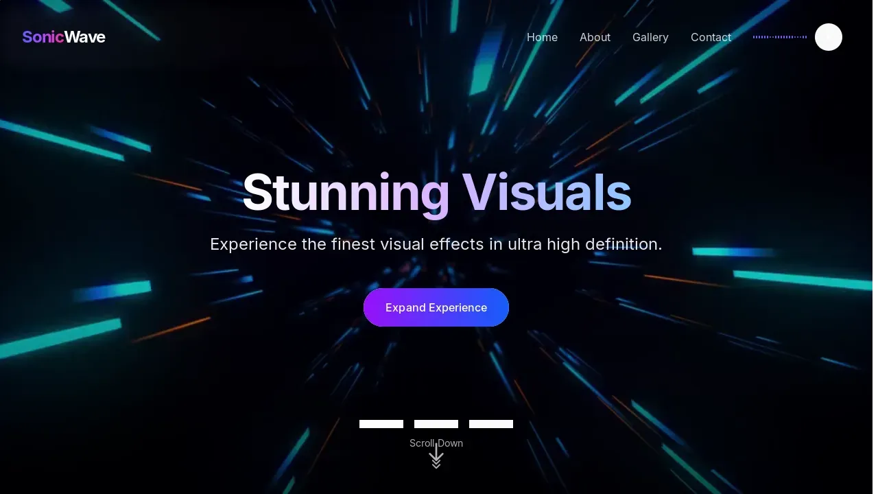 Stunning Visuals LandingPage