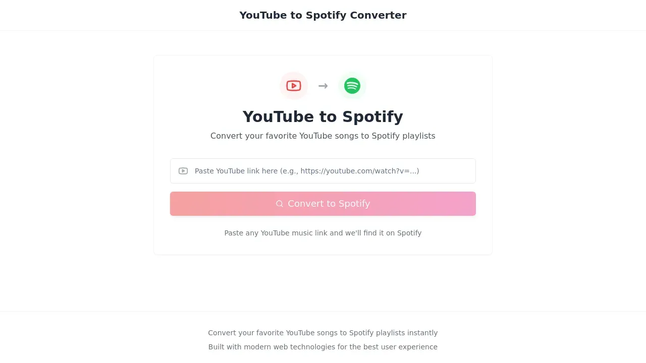 YouTube to Spotify Converter