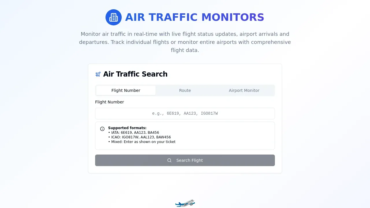 Modern Flight Tracking App