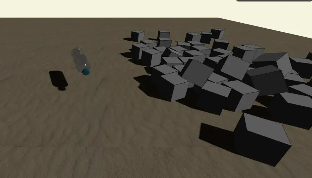 Bottle Toss Game in 3D