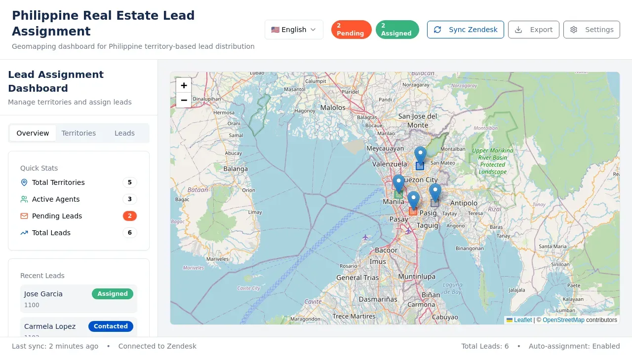 Geomapping App for Leads