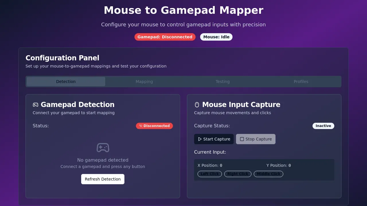 Gamepad Mouse Remapping Tool