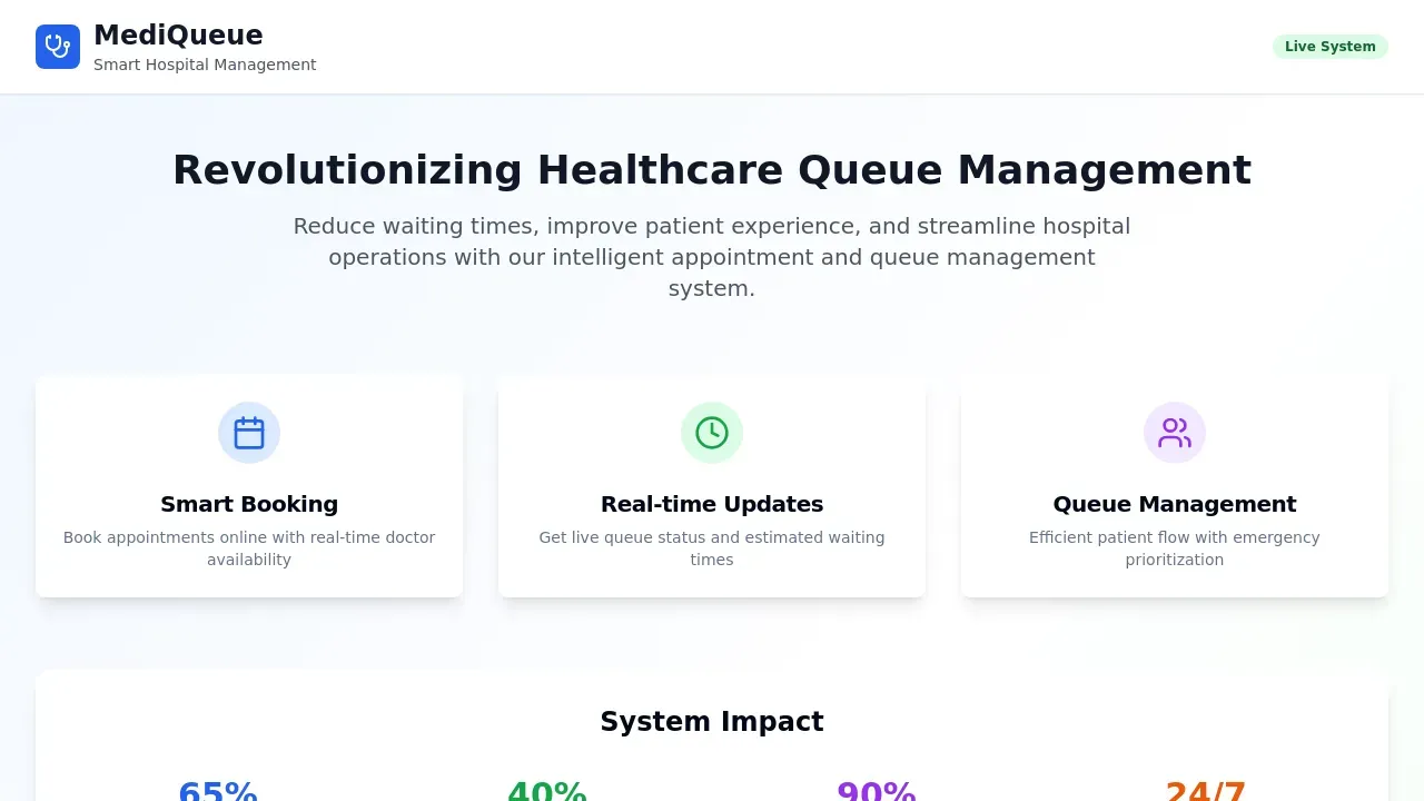 Smart Hospital Queue System