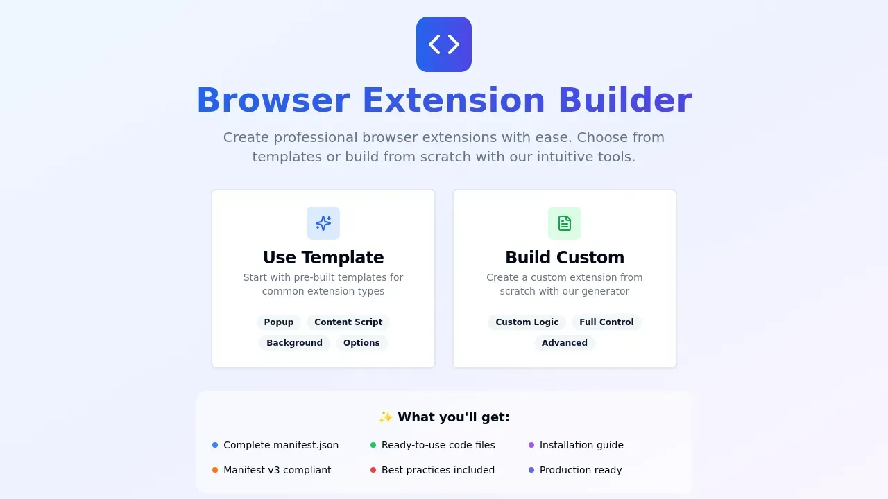 Browser Extension Builder