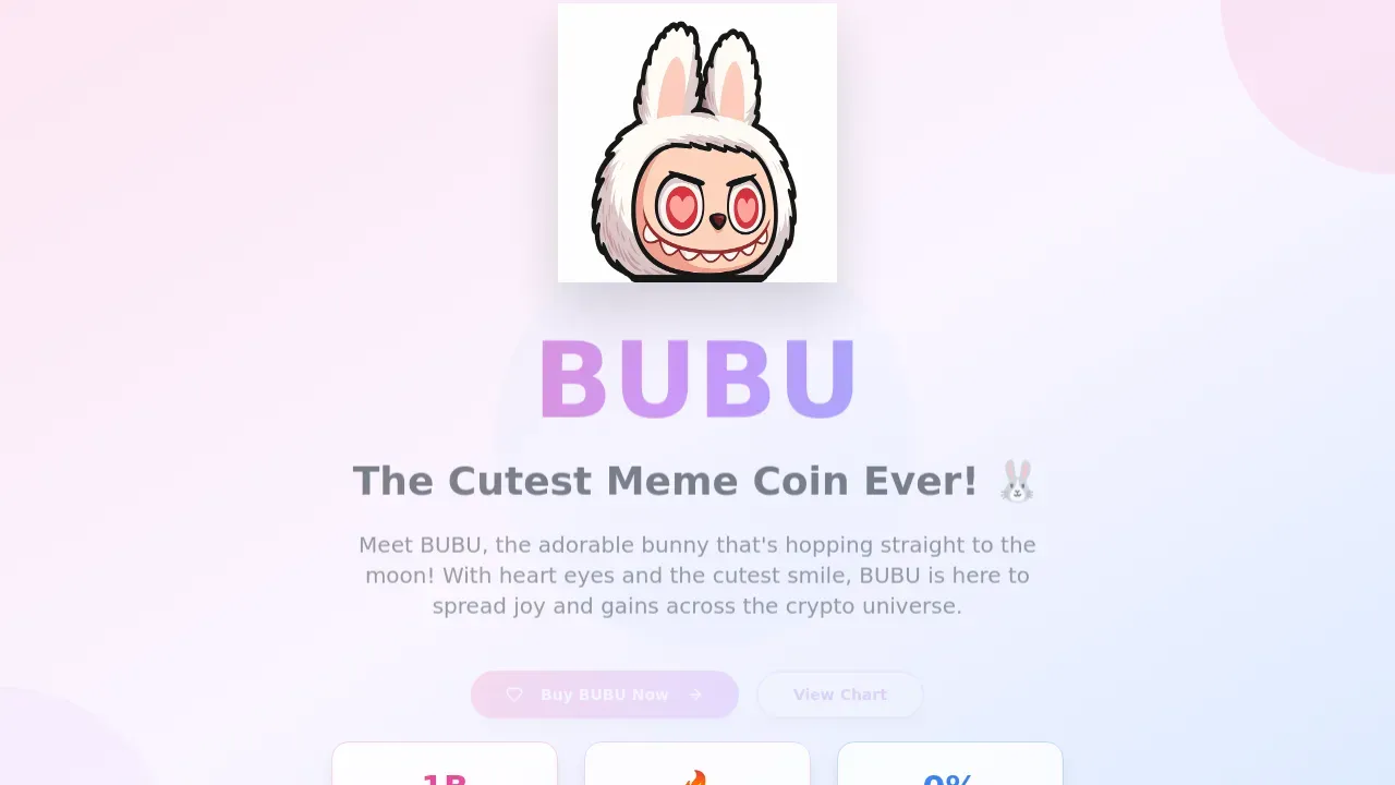 Meme Coin Website for BUBU