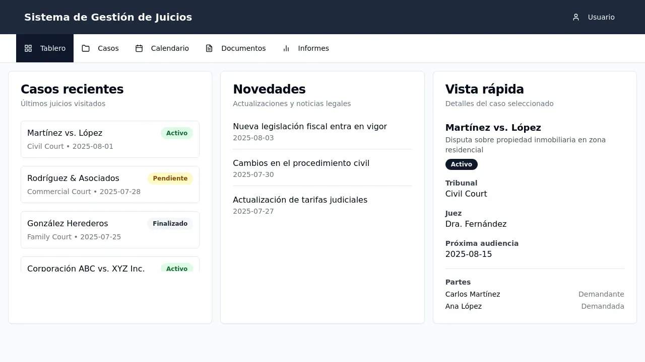 Judicial Case Management System